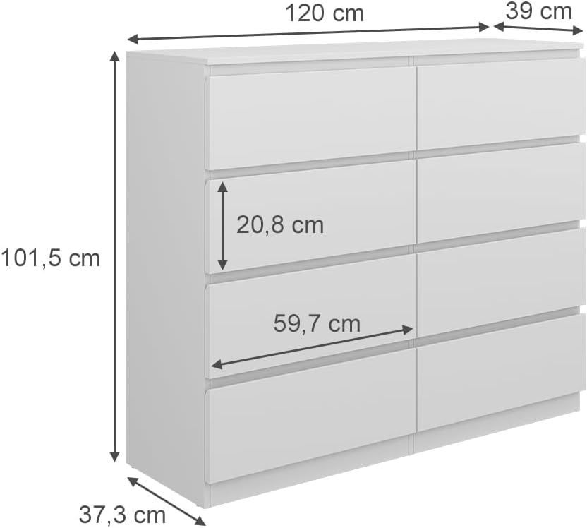 Vicco Meuble de Rangement de Salle de Bain Calisto, Blanc/Blanc, 120 x 101.5 cm