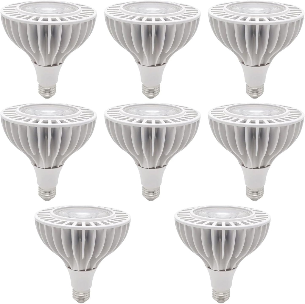PAZWAHF Lot de 8 Ampoules LED PAR38 COB 40 W Ultra Lumineuses 4000 lumens Spectre Complet CRI 90+ 85 V-265 V AC Tension Universelle, Base Moyenne, Non Variable