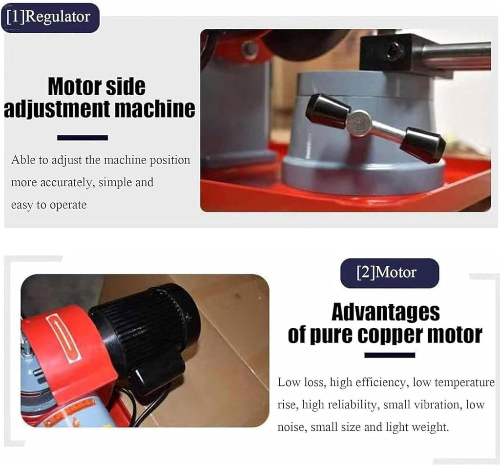 ZenSeFarin Meuleuse D'engrenage Humide/Sec à 2850 TR/Min,Affûteur électrique De Lames De Scie Circulaire,avec Interrupteur étanche,Localisateur Précis,Angle Réglable,Machine à Polir Les Lames 550W