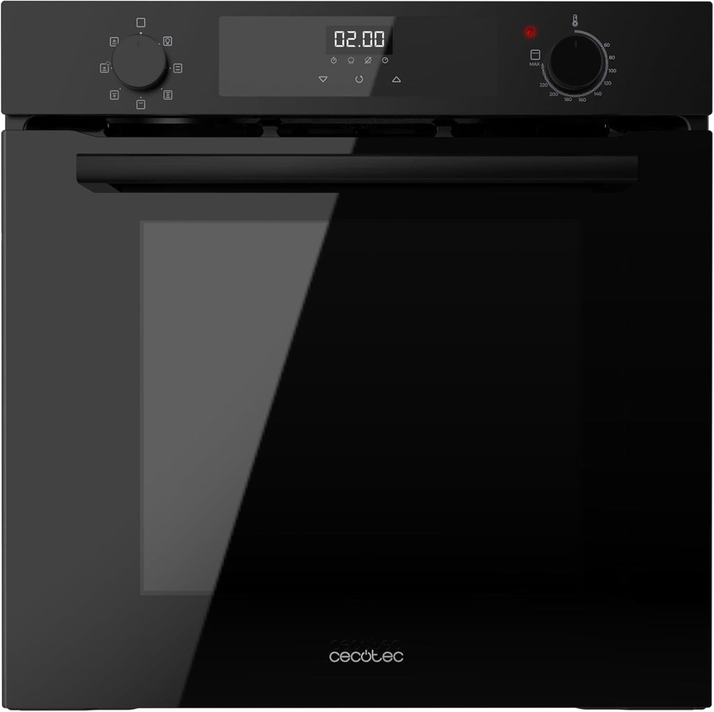 Cecotec Four Multifonction 60cm Bolero Hexa M226000 Glass Black A. 2800W, 72L, 7 Fonctions, Mode Grill, Grill ventilé, Mode Convection, Defrost, Base vapeur X2, Steam EasyClean, Steam Assist