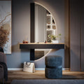 Vicco Coiffeuse Melisa, Chêne/Noir, 120 cm avec 2 tiroirs