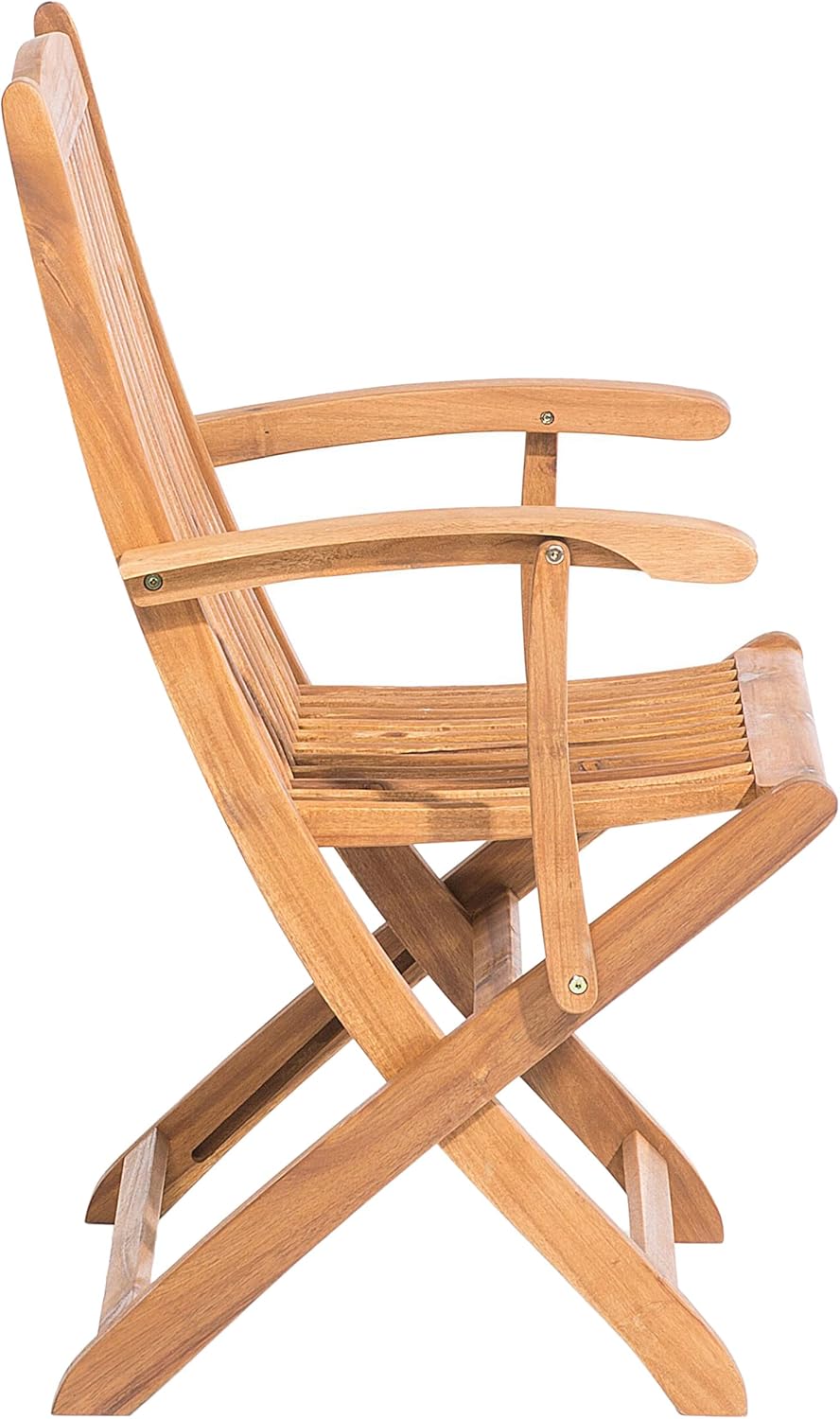 Lot de 2 Chaises de Jardin - Pliantes, en Bois d'Acacia Naturel