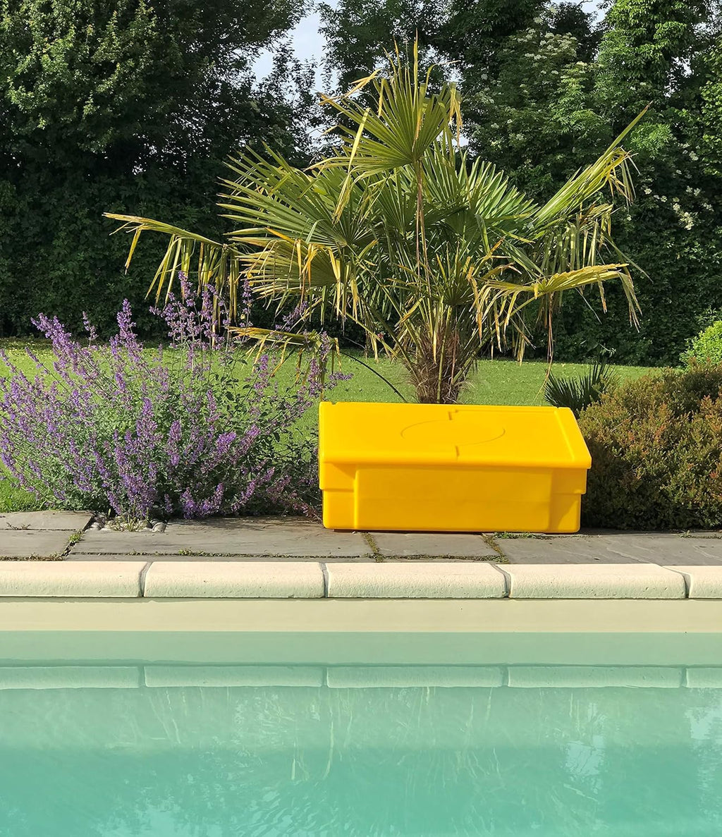 Coffre de rangement multiusage intérieur/extérieur 100L - Couleur : jaune - Fabrication française