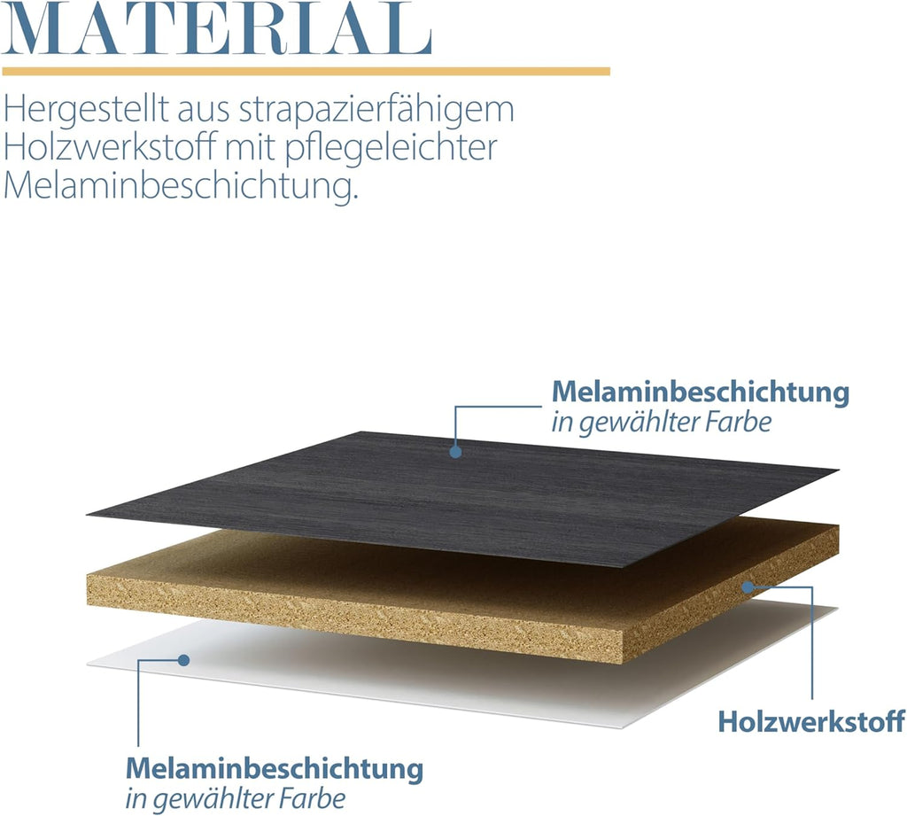 Planetmöbel Lot de 2 vestiaires de couloir 100 cm Chêne doré Anthracite Panneau mural 50 cm Chêne doré/anthracite Miroir 50 cm