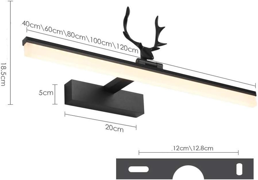 CAILIN Lampes pour Miroir Style Nordique 180 ° Rotation Aluminium Appliques Lampe LED Miroir LivingRoom Cabinet Lumières Salle de Bains éclairage Maquillage d'éclairage en 5 Tailles Moderne Luminair