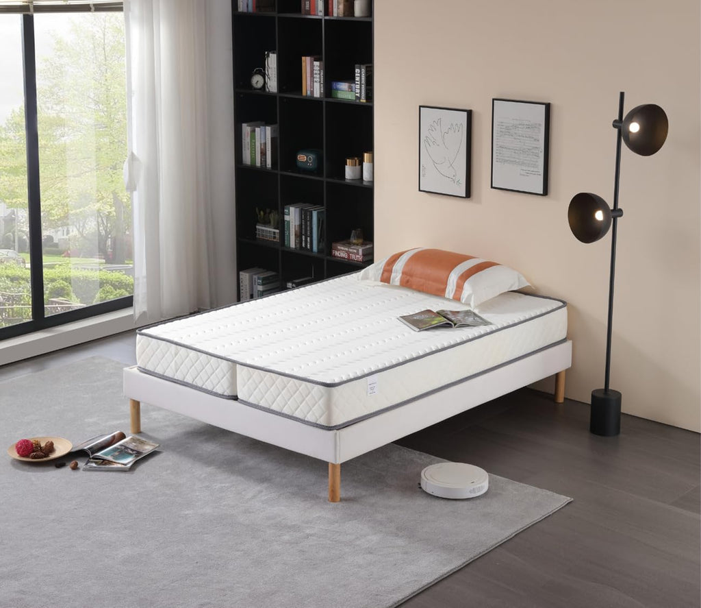 Provence literie Matelas Ferme pour Clic Clac 130x190 x 20 cm - Dim Assise 60 cm - 5 Zones de Confort - ame Rembourrage 100% polesther