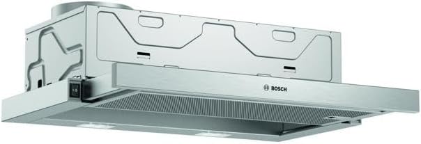 Bosch DFM064W54 Hotte télescopique Série 2, 1 moteur, 3 vitesses d'aspiration Eclairage LED, 60 cm, Silver