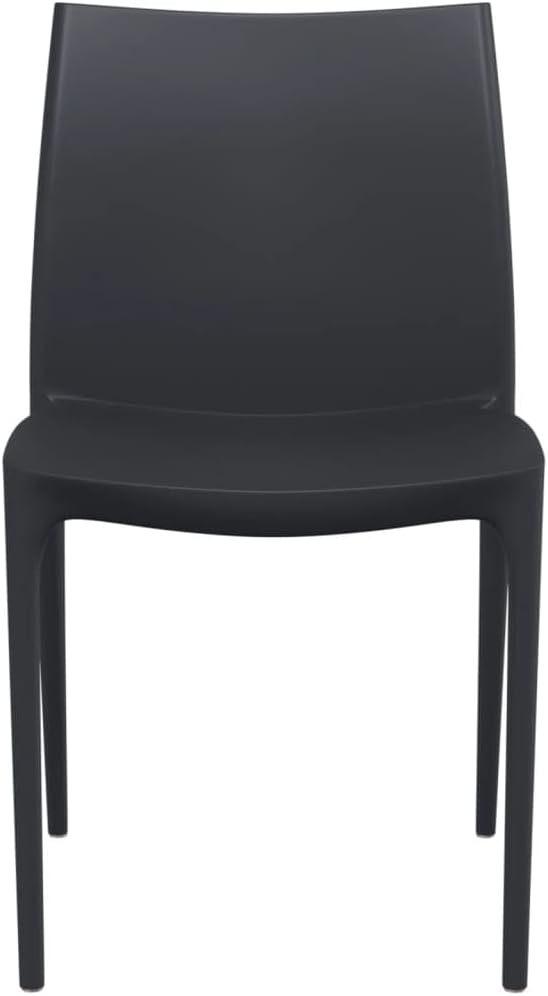 ZEYUAN Chaises de Jardin Lot de 2 Anthracite 50x46x80 cm polypropylène,Table De Jardin,Chaise De Jardin Aluminium,Chaise Jardin Plastique