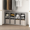 Furinno Cubic Organisateur de Placard 8 Cubes, étagères Ouvertes, Structure Extra épaisse pour penderie, Chambre, Salon, Gris Clair