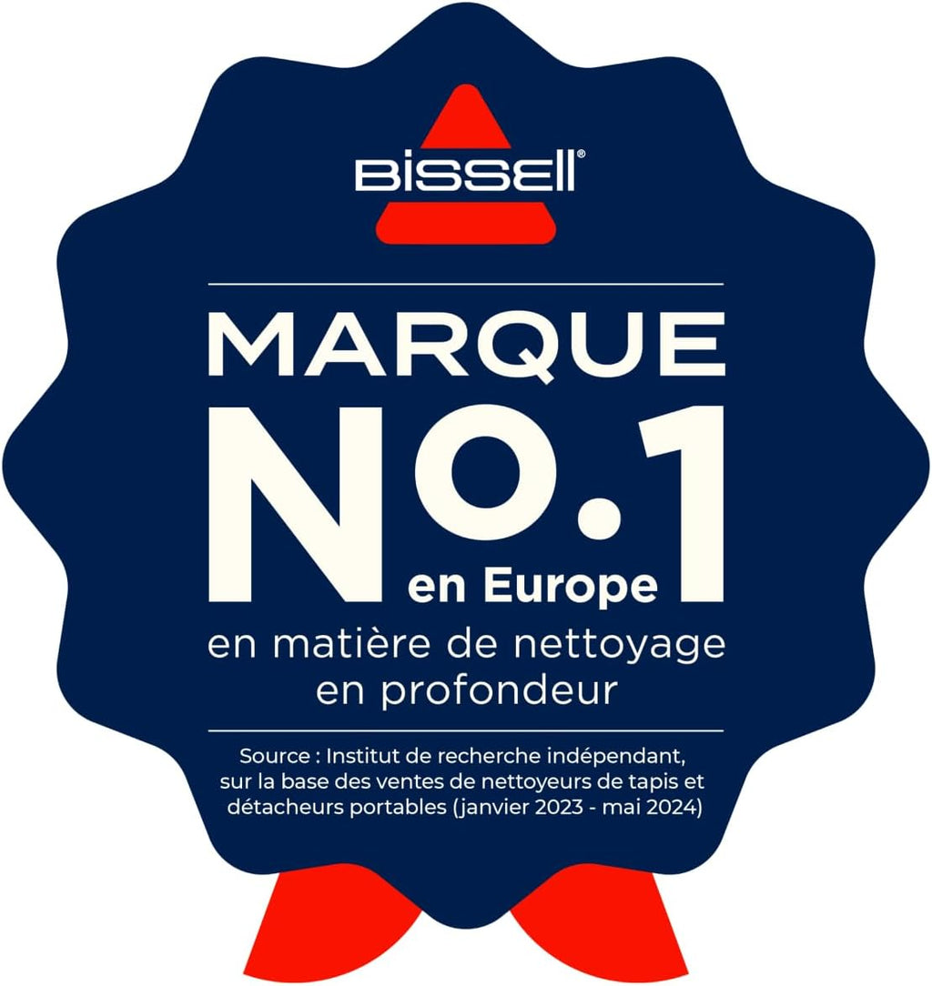 BISSELL PowerWash Compact Pet, Shampouineuse pour Taches et Odeurs d’Animaux, Nettoyeur Canapé Tissu Multisurfaces, Nettoyeur de Tapis, Moquette et Tapisserie, 600W, Portable, Filaire, 4058N
