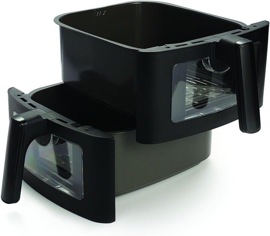 frifri Airfryer Duo Slim 13L - technologie Cyclonique Airflow, 12 programmes automatiques, matériaux haut de gamme - Noir