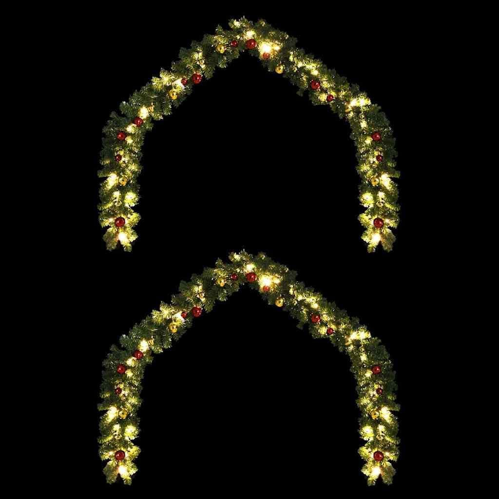INLIFE Guirlande de Noël avec 600 LED 2 pcs Vert PVC-42016693