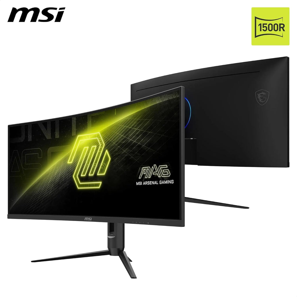 MSI MAG 342CQR E2 Écran Gaming incurvé 34" UWQHD - Dalle VA 1500R 3440 x 1440, 180 Hz / 1 ms (MPRT), Adaptive-Sync - DP 1.4a, HDMI™ 2.0b CEC