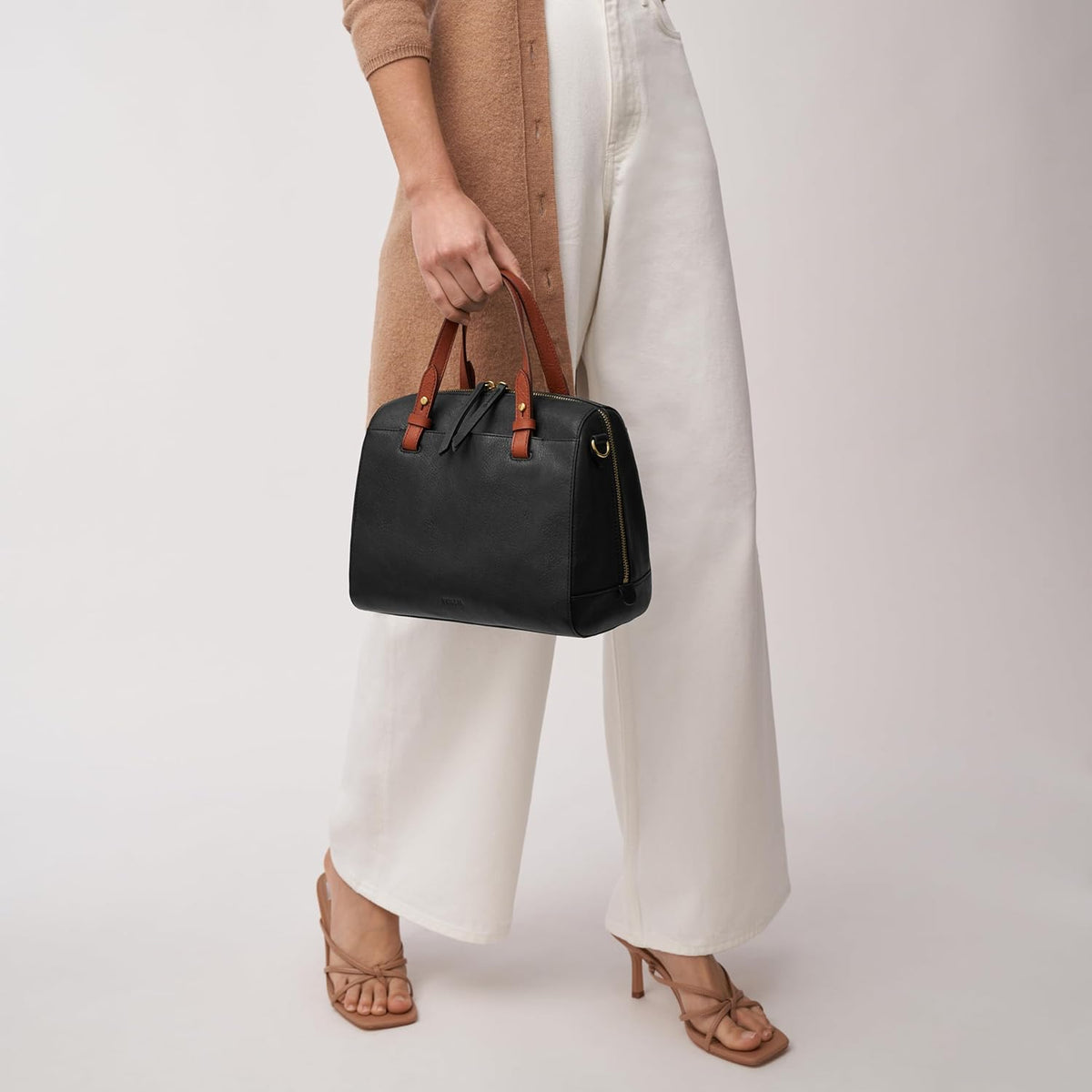 Fossil Women's Rachel Satchel Handbag Leather Shoulder Bag