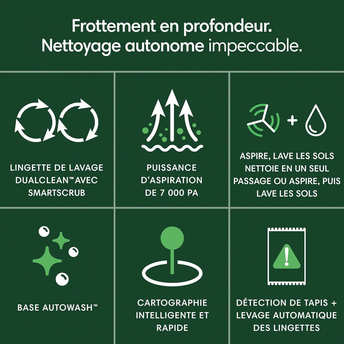 iRobot Roomba Plus 405 Combo Robot + AutoWash - Base Multifonction - Lavage et séchage des lingettes - LiDAR Clearview - 75 Jours d'autovidage - Double Lavage avec SmartScrub - Blanc