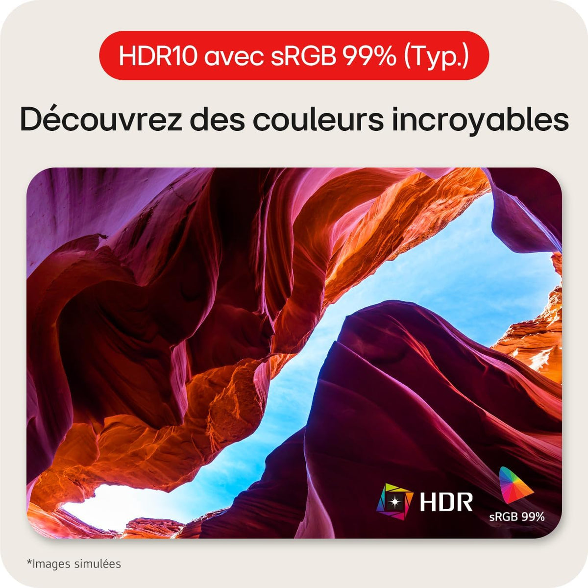 LG UltraWide 34WR50QK-B Ecran PC Ultra Large 34" - Dalle VA résolution QHD (3440 x 1440), 5ms GtG 100Hz, HDR 10, sRGB 90 pour cent (CIE1931), inclinable, Mode Portrait