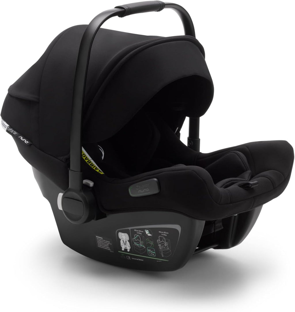 Turtle Air by Nuna, Siège Auto Pour Nouveaux-nés et Jeunes Enfants, Ultra Léger, Sûr et Pratique, avec Capote et fenêtre de visibilité, noir