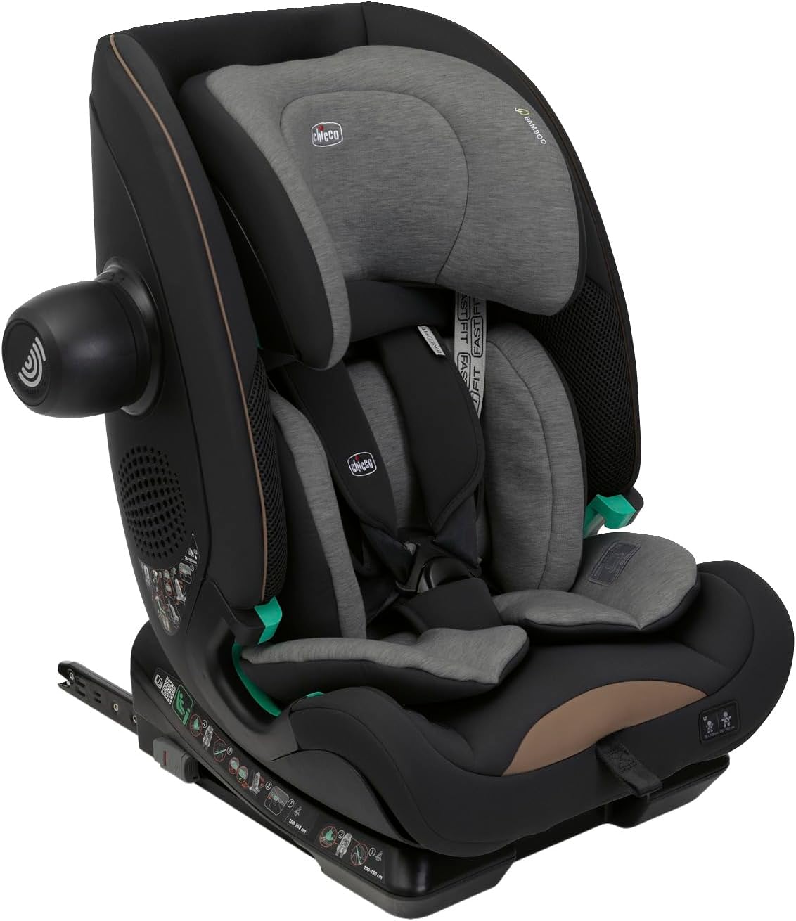 Chicco Siège Auto Seat&Go I-Size, avec Système Isofix, pour Enfants Mesurant Entre 76 et 150 cm, Utilisable à Partir de 15 Mois, Rembourrage Supplémentaire, Réducteur Inclus