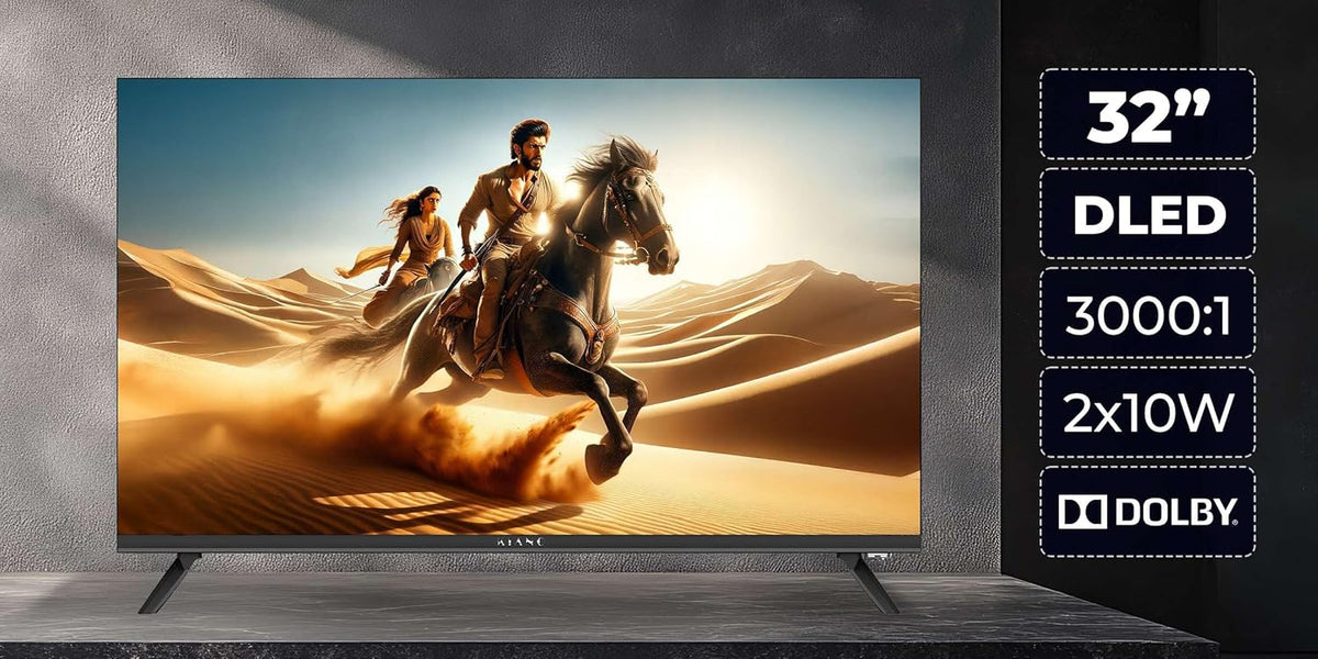 KIANO Téléviseur Intelligent 43" Elegance – 4K UHD (3840x2160) avec HDR10 – Android 11, Wi-FI, Bluetooth – Triple Tuner DVB-T2/C/S2, Dolby Audio – 2 Ports HDMI, 2 Ports USB, Port CI – VESA