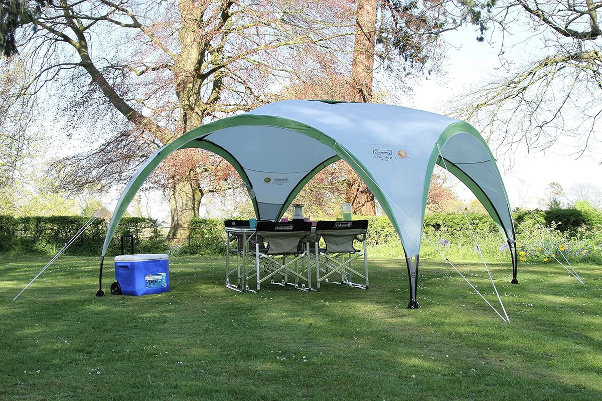 Tonnelle Pro XL 4,5 x 4,5 m pour Festivals, Jardin et Camping, poteaux en Acier Robuste, Grande Tente d'événement avec Protection Solaire SPF 50+