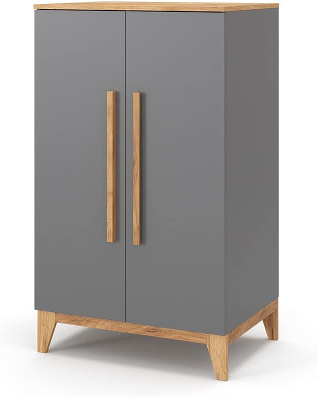 VitaliSpa Armoire pour Enfants Malia, Gris, 53.4x120cm