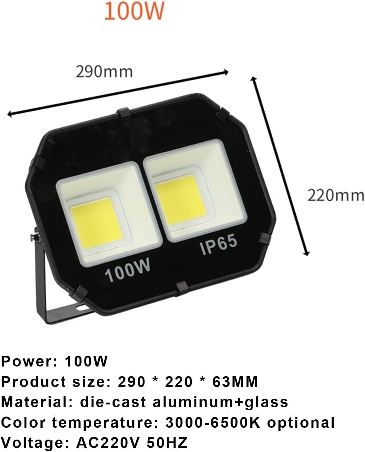 Projecteur LED 50W-600W, Lampes de Sécurité Extérieures Étanches IP65, Lumière Blanche et Lumière Chaude, Idéales pour Terrain de Sport, Garage, Jardin et Cour Arrière Warm Light,600w