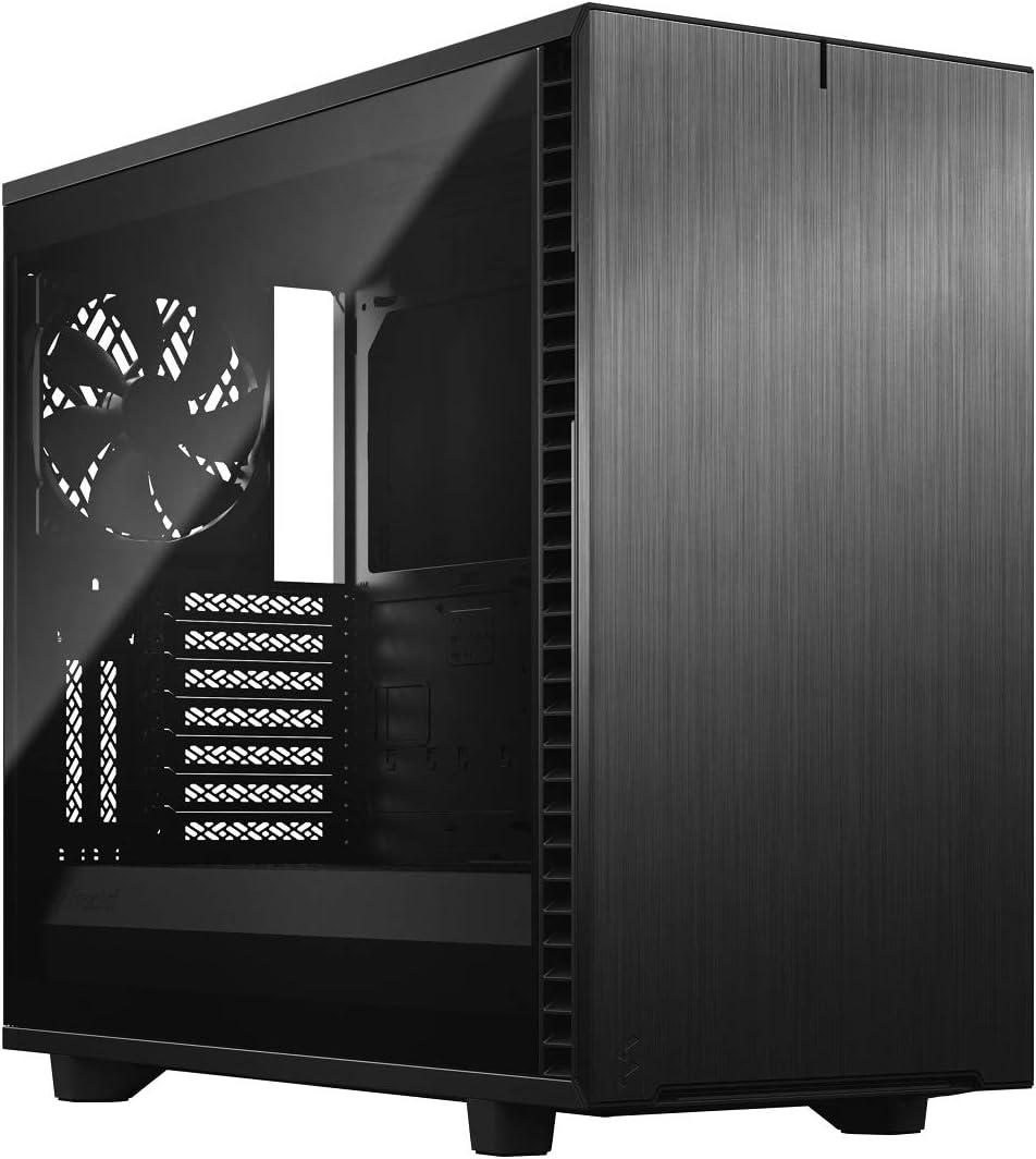 Fractal Design Define 7 Black Brushed Aluminum/Steel E-ATX Silent Modular Dark Tempered Glass Window Mid Tower Computer Case