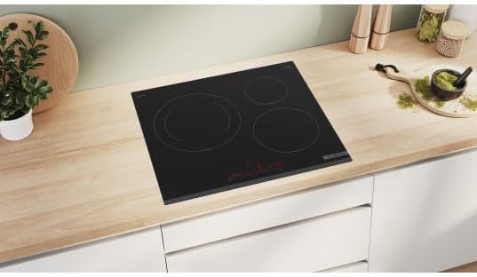 Bosch PIJ631HB1E, Plaque de cuisson induction, Série 6, 3 foyers, 60 cm, Noir
