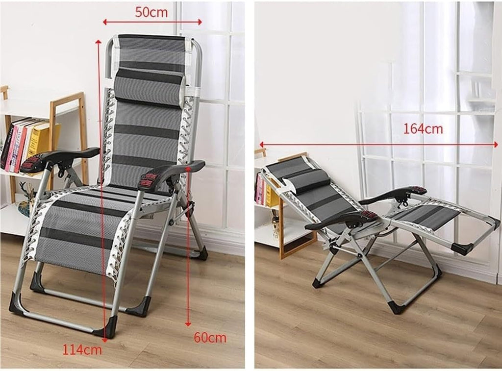 DANNMPX Chaise Longue Chaises Longues Pliantes Siège De Jardin Inclinable avec Oreillers pour Camping en Plein Air Patio Pelouse Pliante Relaxation