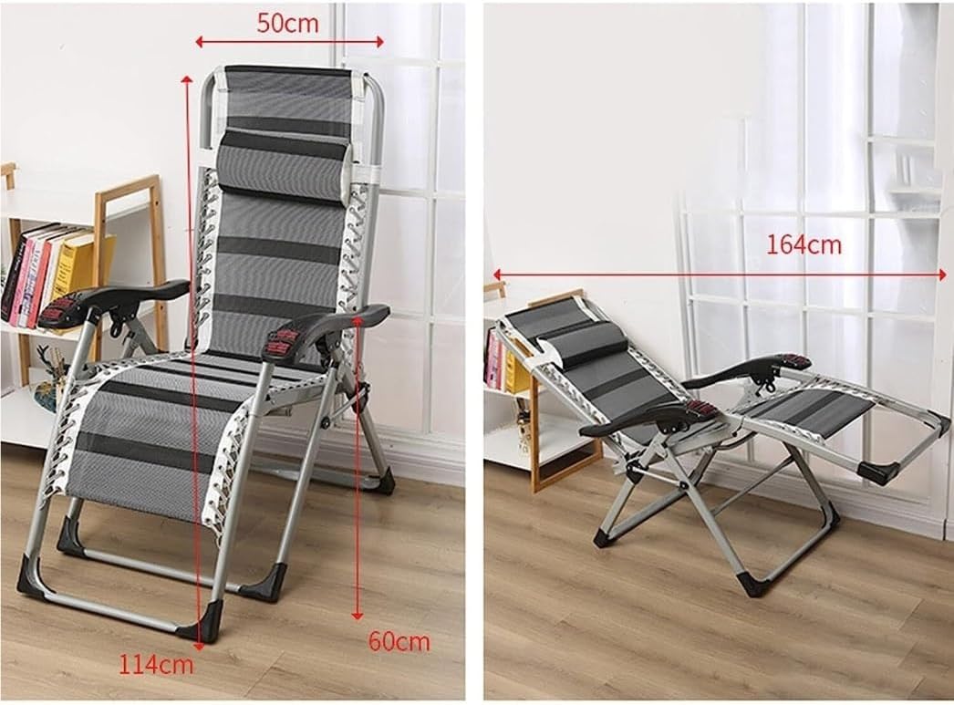 DANNMPX Chaise Longue Chaises Longues Pliantes Siège De Jardin Inclinable avec Oreillers pour Camping en Plein Air Patio Pelouse Pliante Relaxation