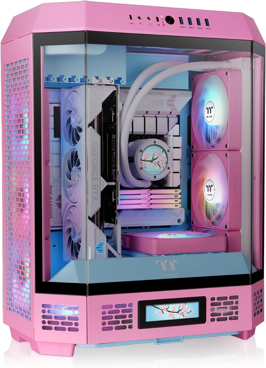 Thermaltake The Tower 600 Mid Tower Chassis | Hidden Connector | Bubble Pink