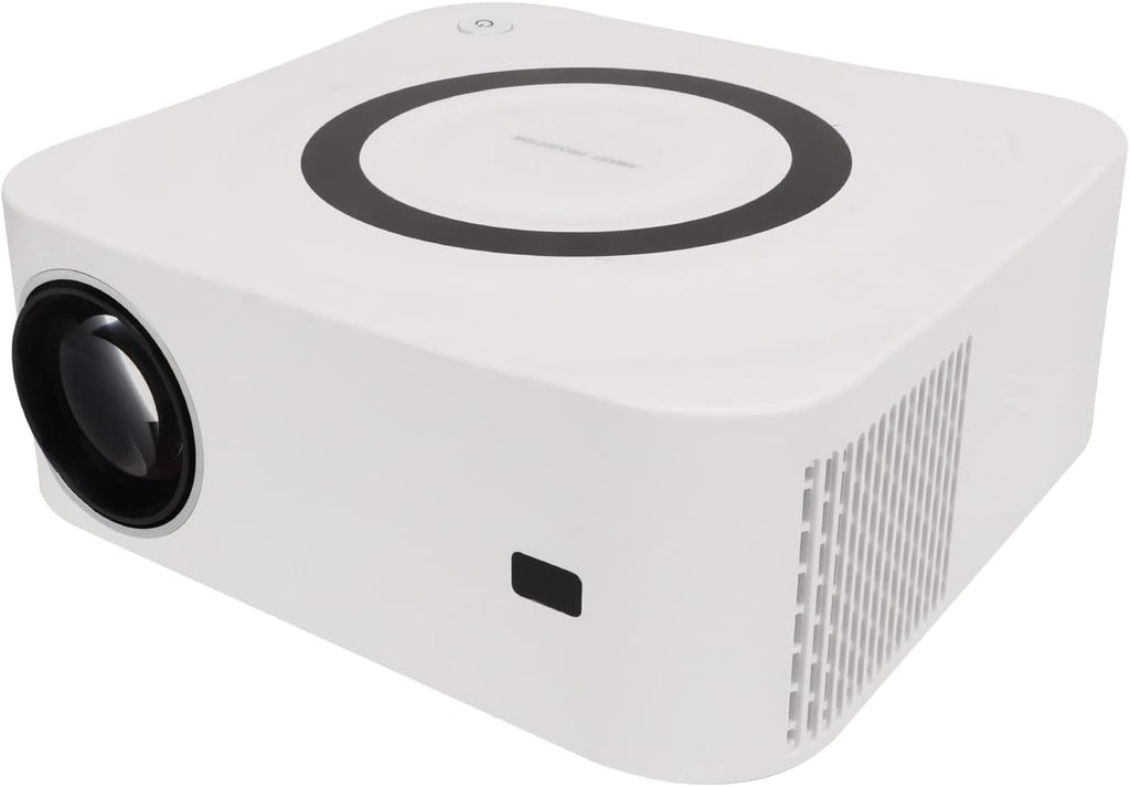 Accueil Projecteur WiFi 2.4G 5G, Projecteur Correction de la Distorsion Trapézoïdale à Télécommande pour Les Jeux (Prise UE)