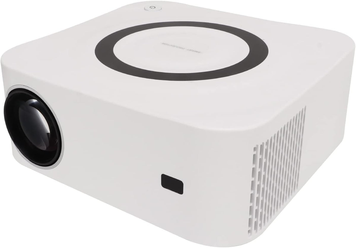 Accueil Projecteur WiFi 2.4G 5G, Projecteur Correction de la Distorsion Trapézoïdale à Télécommande pour Les Jeux (Prise UE)