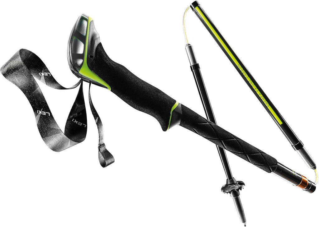 LEKI Sherpa FX.One Bâtons en Carbone Naturel et Blanc néonyel 140 cm