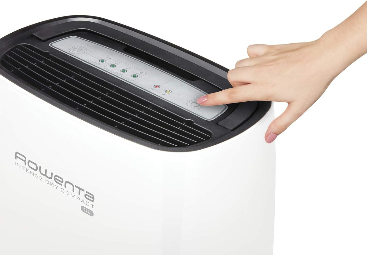 Rowenta Intense Dry Compact DH4224 Déshumidificateur 14L 3 programmes Fonction Linen Dry Filtre compact silencieux