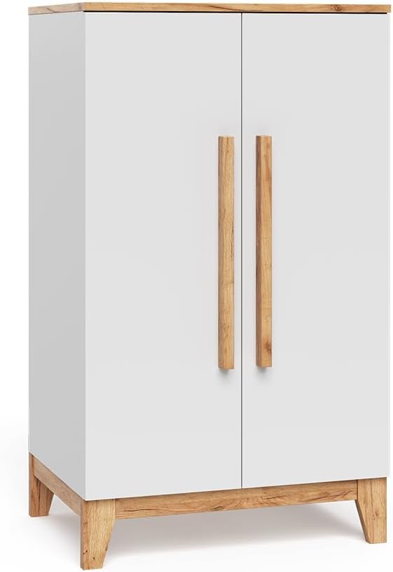 VitaliSpa Armoire pour Enfants Malia, Blanc/Artisan, 70x120cm