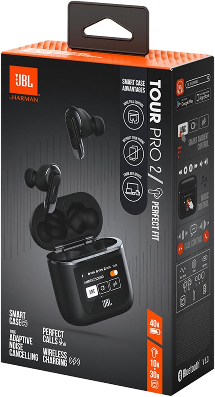 Tour Pro 2, Écouteurs sans fil, Bluetooth, réduction du bruit, jusqu'à 40h d'autonomie, audio spatial, boîtier de recharge intelligent, Champagne