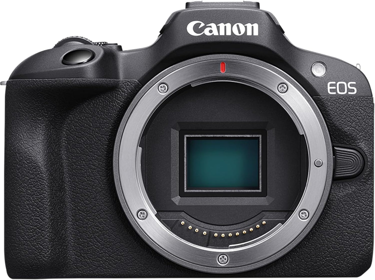 Canon EOS R100 Appareil Photo Hybride Compact à capteur APS-C stabilisé 24M Pixels, Vidéo 4K, Wi-FI, AutoFocus Dual Pixel, boitier Nu Noir