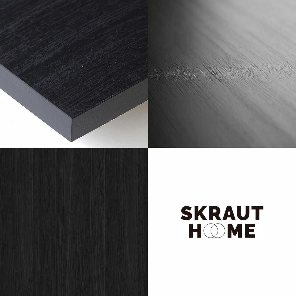 Skraut Home | Meuble TV | Banc Télé | Grand Espace de Rangement | 200x45x35cm | pour Les TV jusqu'à 80" | Cheminée électrique | Style Moderne | Noirs