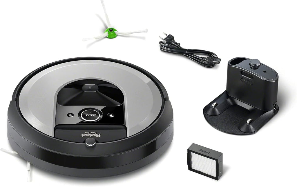 iRobot Roomba i7 (i7156) - Aspirateur Robot connecté - 2 extracteurs en Caoutchouc multisurfaces - Idéal pour Les Animaux - Cartographie, mémorise et s'adapte à Votre Domicile
