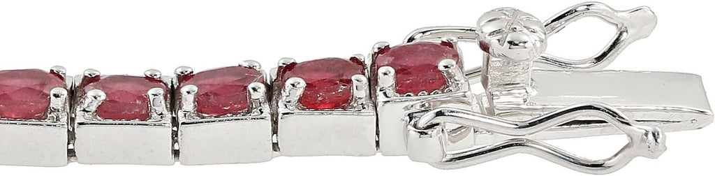Harry Ivens Bracelet pour femme en Argent Sterling 925 rhodié Avec rubis