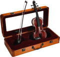 Le plus petit violon 1/32 fait main en bois massif avec étui assorti - Taille jouable, entièrement fonctionnel