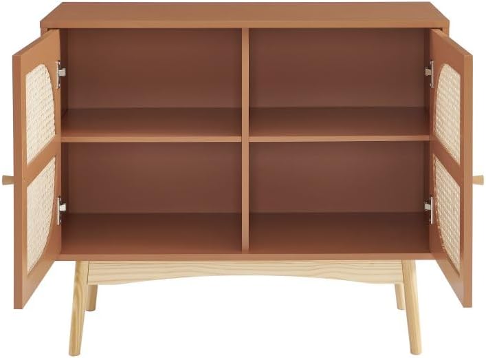 BAÏTA Buffet SIXTINE Terracotta et cannage rotin 90cm