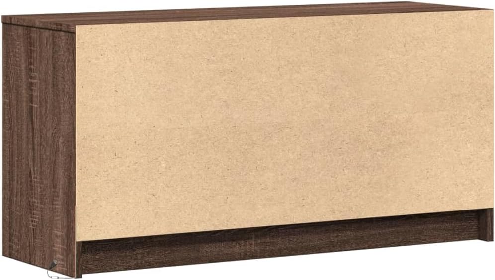 Festnight Meuble TV LED Meuble TV 100 cm Banc TV Table TVTable Television Salon Meubles pour Audio/vidéo Meuble de Salon-Chêne marron-100 cm