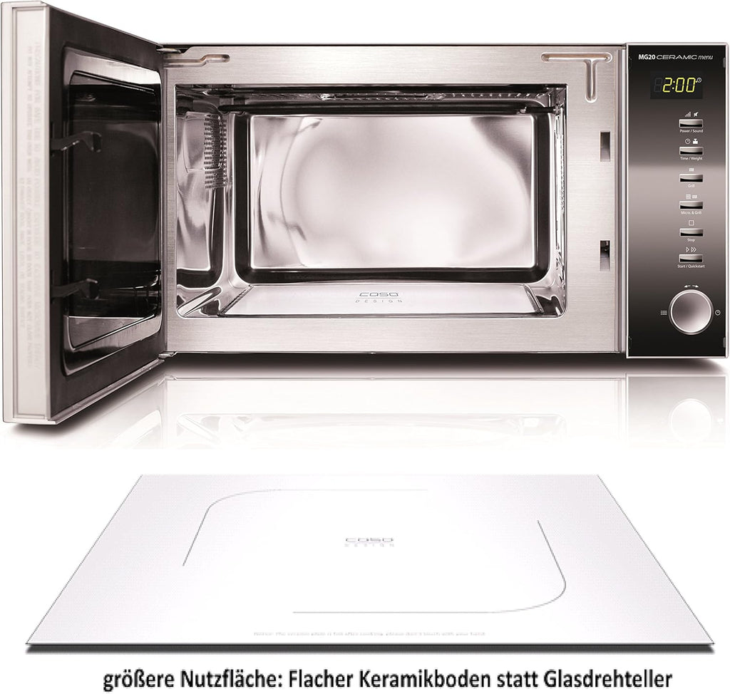 Caso Micro-ondes MG Ceramic Menu 2 in 1 20 l Edelstaahl