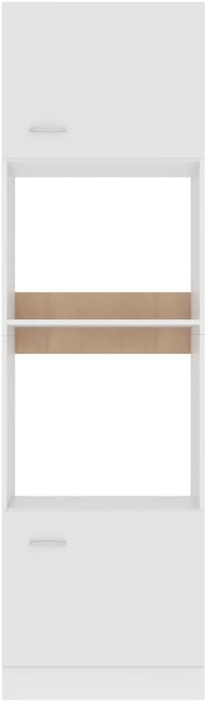 vidaXL Meuble Micro-Ondes Lyon Blanc 60 x 57 x 207 cm Bois d'ingénierie