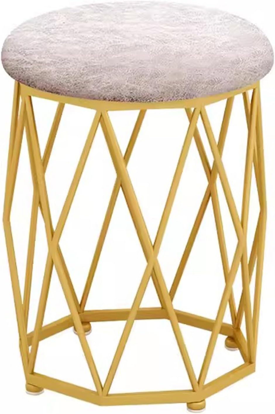 Tabouret de maquillage moderne en fer rembourré avec rembourrage en éponge - Banc à chaussures polyvalent pour chambre à coucher et salon - Élégant siège de coiffeuse pour décoration d'intérieur