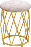 Tabouret de maquillage moderne en fer rembourré avec rembourrage en éponge - Banc à chaussures polyvalent pour chambre à coucher et salon - Élégant siège de coiffeuse pour décoration d'intérieur