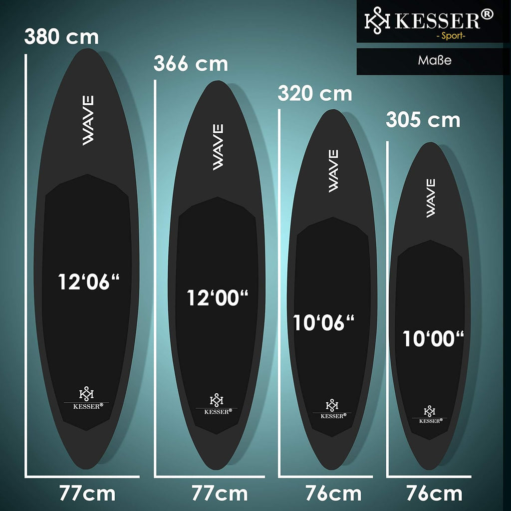 KESSER Set Sup Board Gonflable Stand Up Paddle Board Premium Sports Aquatiques | 6 Pouces d'épaisseur | Accessoires complets | 130kg