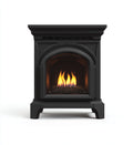 Cheminée à gaz - métal 75x40x90 cm - noir - style classique
